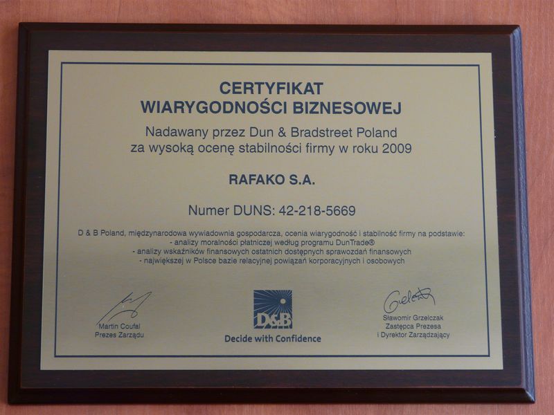 Certyfikat D&B